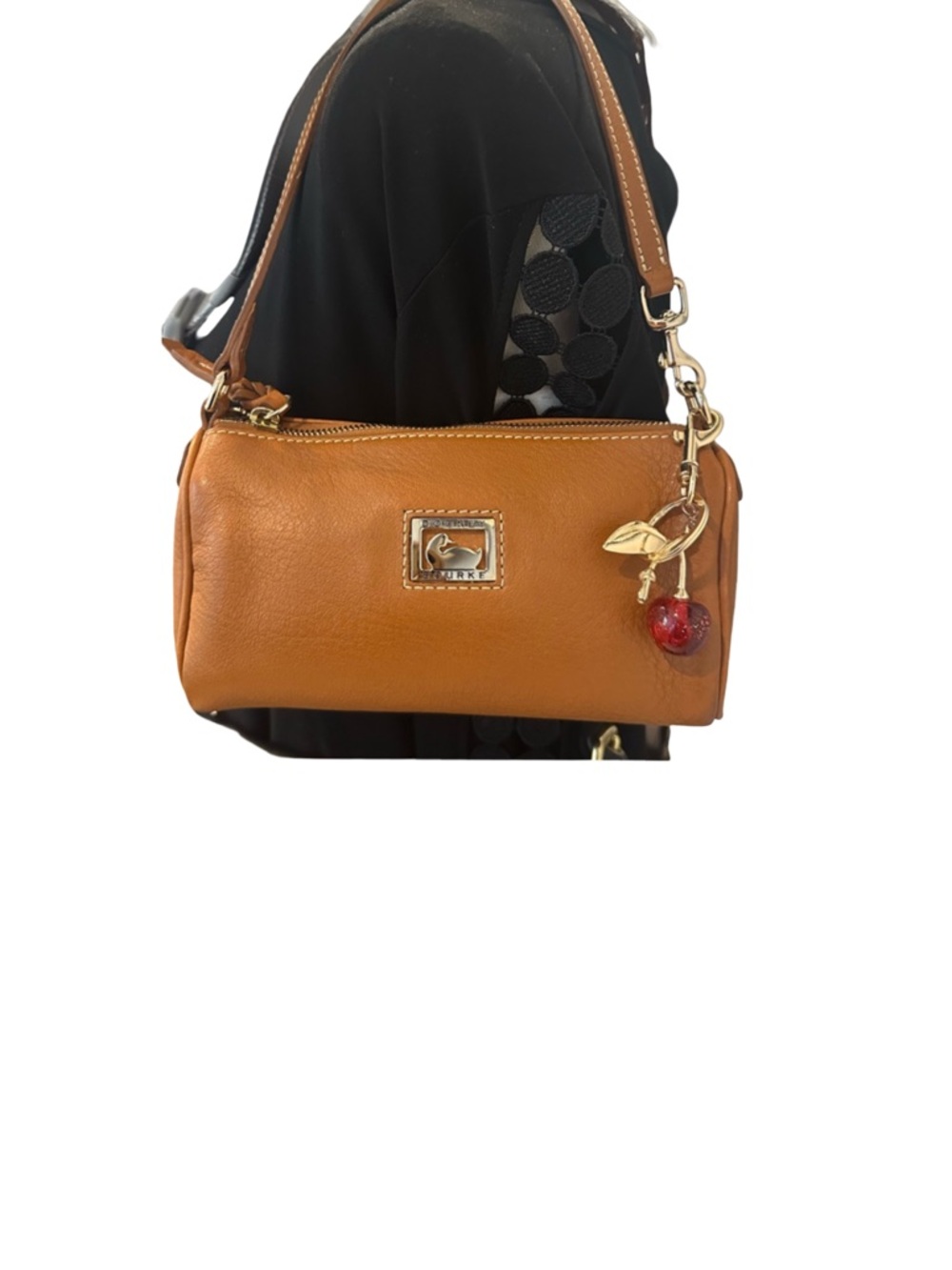 Dooney & Bourke Brown Mini Leather Barrel Shoulder Bag